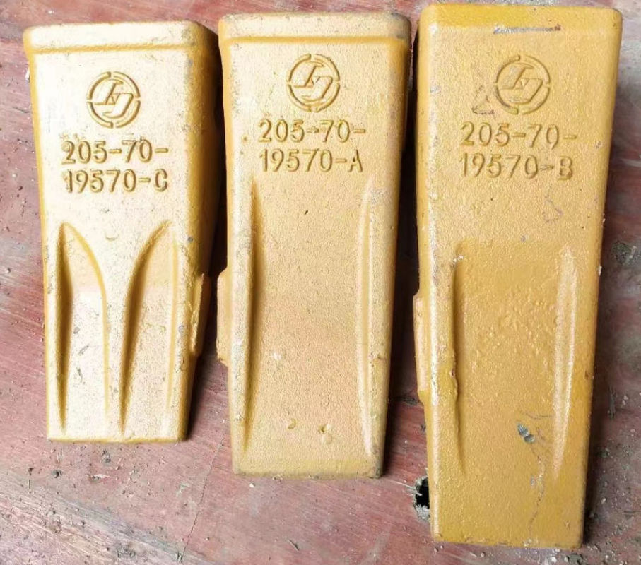 PC200 এক্সক্যাভারেটর রক দাঁত কাঠামো কাস্টিং 205-70-19570 নির্মাণ কাজের জন্য