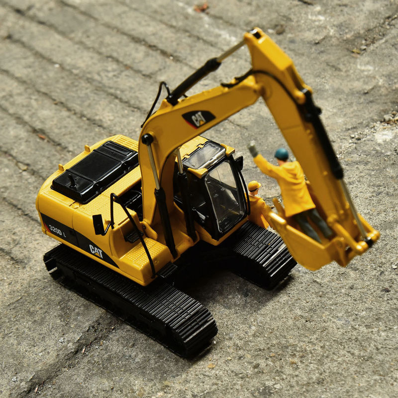 কার্টার CAT320DL খননকারক মূল মডেল খাদ সিমুলেশন ইঞ্জিনিয়ারিং যানবাহন সজ্জা হ্যান্ডপিস সংগ্রহ অলঙ্কার