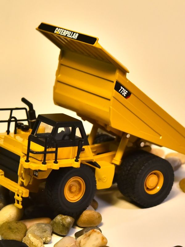 NORSCOT CAT775E ডাম্প ট্রাক 1/64 স্কেল অ্যালোয় ডাইকাস্ট মডেল যানবাহন সংগ্রাহক সজ্জা