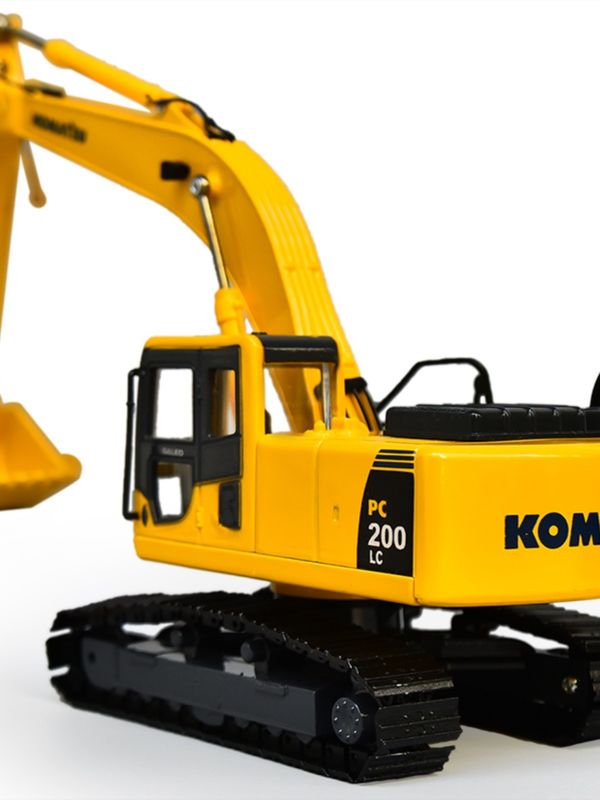 Komatsu PC200 Excavator 1/43 স্কেল ডাইকাস্ট মেটাল মডেল সংগ্রহযোগ্য খোলা দরজা
