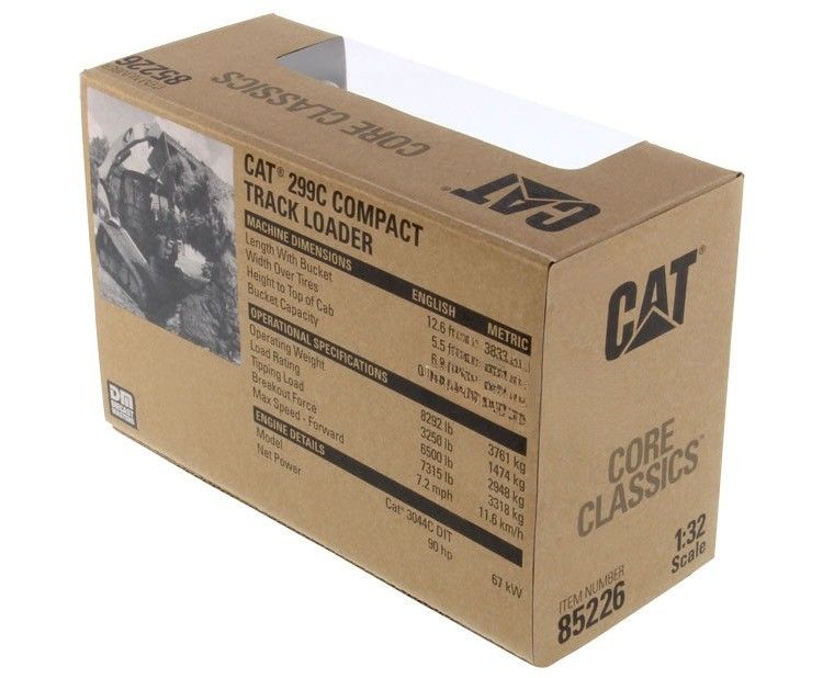অত্যন্ত বিস্তারিত CAT 299C কমপ্যাক্ট ট্র্যাক লোডার অ্যালোয় ডাইকাস্ট মডেল 1/32 স্কেল 85226