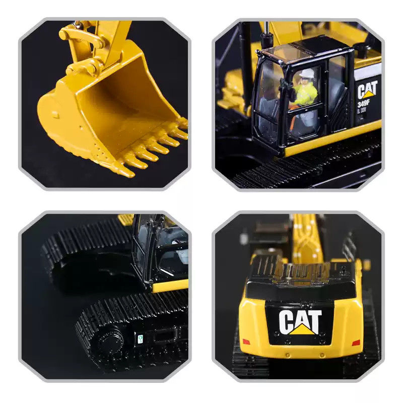 CAT 349F XL 1:50 স্কেল ডাইকাস্ট অ্যালোয় এক্সক্যাভেটর মডেল ক্যাটারপিলার নির্মাণ খেলনা
