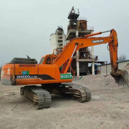 গুণমান ব্যবহৃত Doosan DH220-9E 22Ton Excavator Full Service ইতিহাস খনি নির্মাণ ভূমি সরান