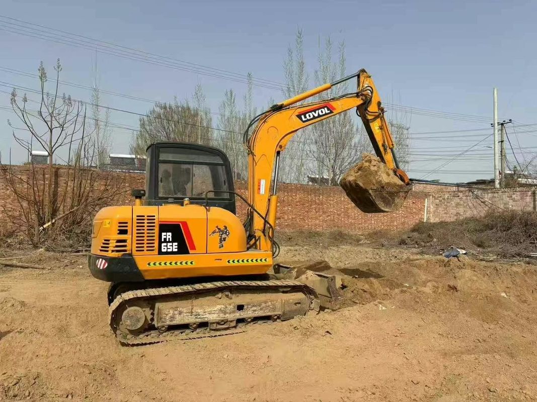 ব্যবহৃত Lovol 65E মিনি খননকারী 6.5 টন কম ঘন্টা পূর্ণ পরিষেবা নির্মাণ ল্যান্ডস্কেপিং