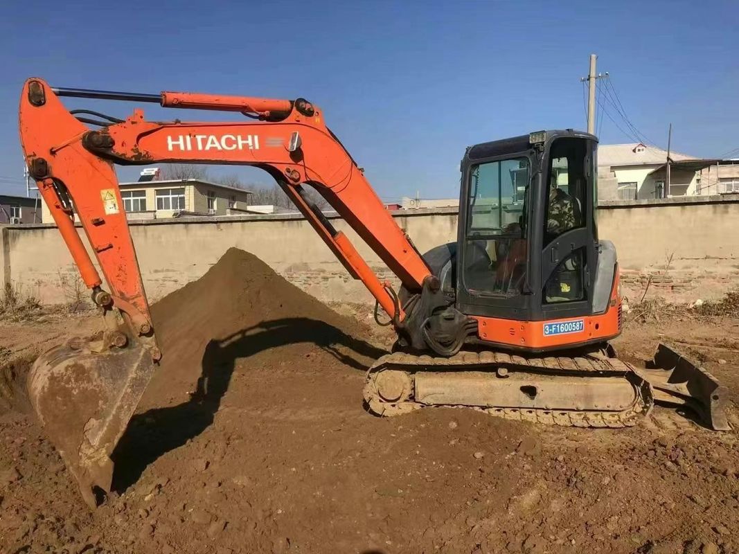 ব্যবহৃত হিটাচি ZX65U মিনি খননকারী 6.5 টন কম ঘন্টা নির্মাণ ল্যান্ডস্কেপিং ইউটিলিটি জন্য