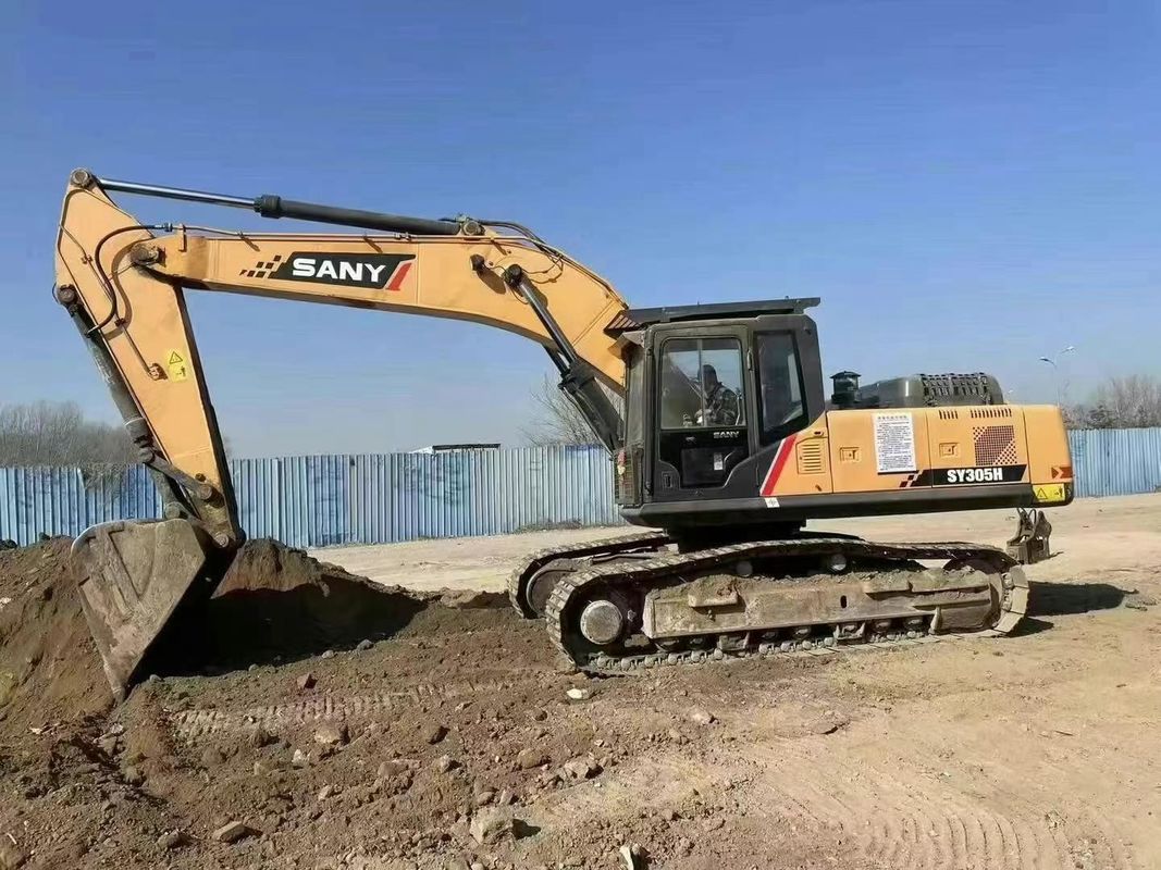 ব্যবহৃত SANY 305H এক্সক্যাভেটর 30 5 টন ক্ষমতা পরিষেবা ইতিহাস খনি নির্মাণ ভূমি সরানো