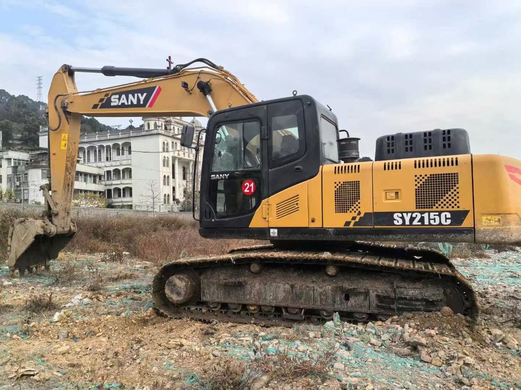ব্যবহৃত 2019 SANY SY215-10 খননকারী 21 টন ক্ষমতা পূর্ণ পরিষেবা ইতিহাস নির্মাণ খনির