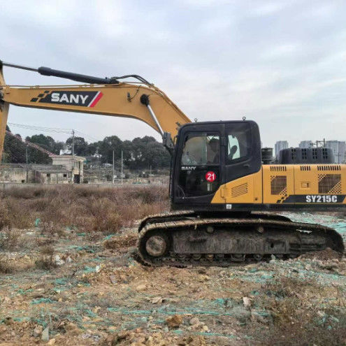 ব্যবহৃত 2019 SANY SY215-10 খননকারী 21 টন ক্ষমতা পূর্ণ পরিষেবা ইতিহাস নির্মাণ খনির