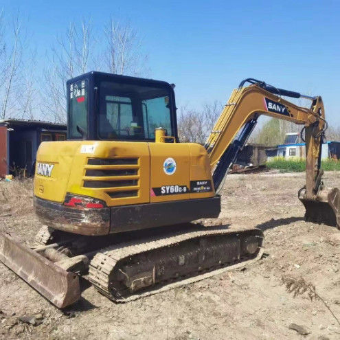 2020 SANY SY60C-9 6 টন খননকারী 3000 ঘন্টা রক্ষণাবেক্ষণ সিই আইএসও ল্যান্ডস্কেপিং ইউটিলিটির জন্য
