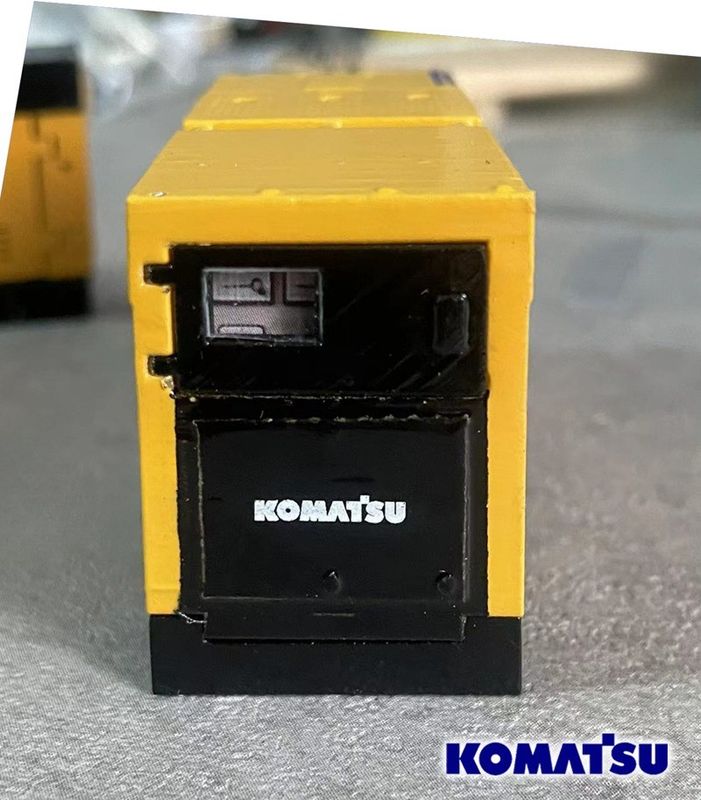 Komatsu EGS380BS 1/50 অ্যালোয় জেনারেটর ইঞ্জিন মডেল ডাই-কাস্ট নির্মাণ যন্ত্রপাতি সংগ্রহযোগ্য