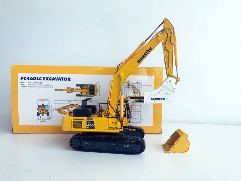 Komatsu PC460LC-8 1/50 হাইড্রোলিক ব্রেকার সহ ডাইকাস্ট অ্যালোয় এক্সক্যাভেটর মডেল সংগ্রহযোগ্য