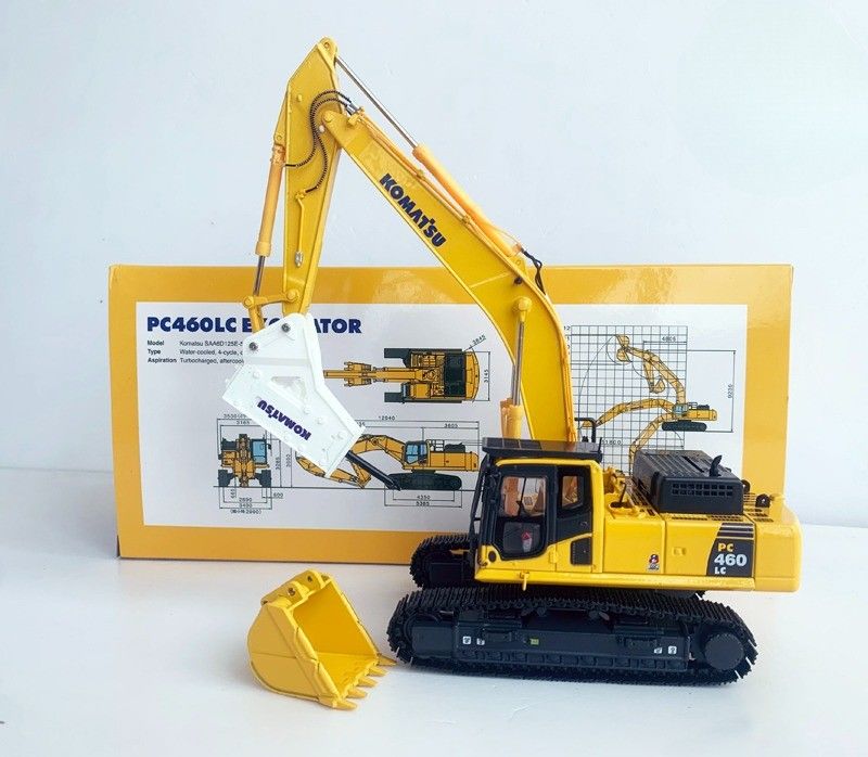 Komatsu PC460LC-8 1/50 হাইড্রোলিক ব্রেকার সহ ডাইকাস্ট অ্যালোয় এক্সক্যাভেটর মডেল সংগ্রহযোগ্য