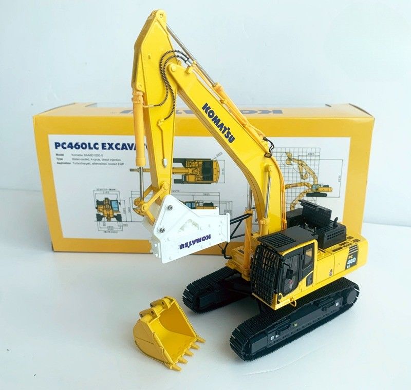 Komatsu PC460LC-8 1/50 হাইড্রোলিক ব্রেকার সহ ডাইকাস্ট অ্যালোয় এক্সক্যাভেটর মডেল সংগ্রহযোগ্য
