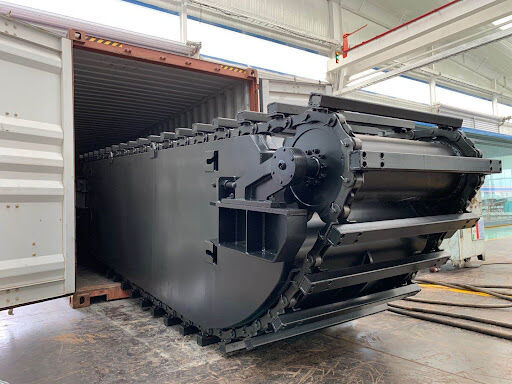 কাস্টম অ্যামফিবিয়ান এক্সক্যাভেটর ট্র্যাক পন্টোন জন্য Swamp Wetland Marshland Undercarriage বিভিন্ন মডেল সরবরাহকারী