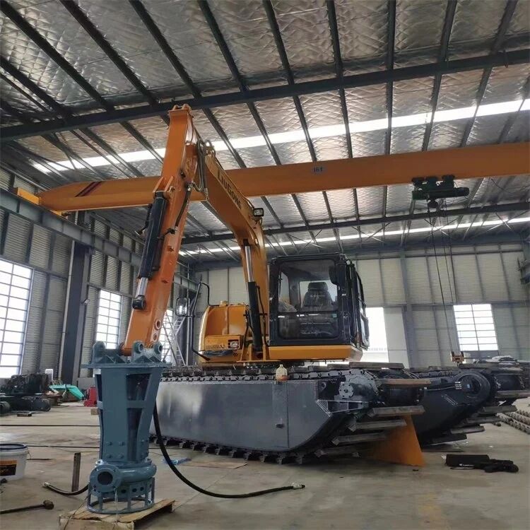 কাস্টমাইজড অ্যামফিবিয়াস এক্সক্যাভারেটর ভাসমান আন্ডারকার্লিং ভাসমান পন্টন বিক্রয়ের জন্য ভারী সরঞ্জাম সরবরাহকারী